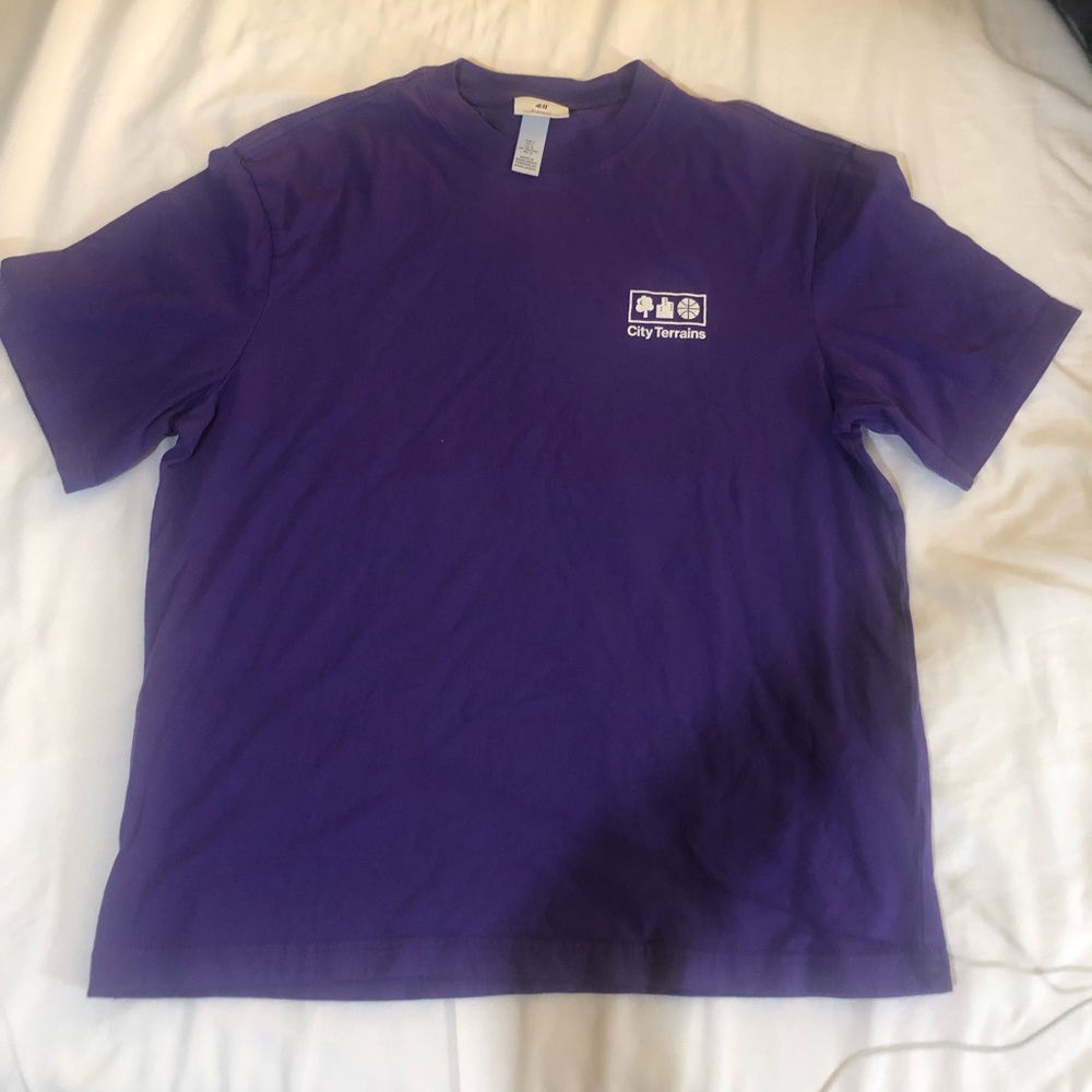 H&M Purple City Terrains Relaxed Fit Shirt